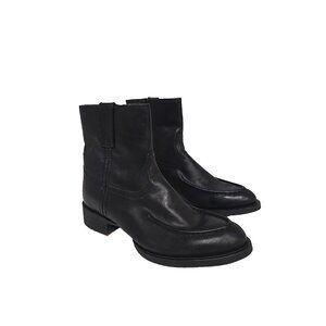 Laredo Men's Leather Side Zip Cowboy Western Boot Black Size 9D